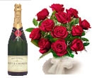 24 Roses Champagne combo