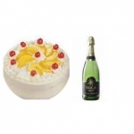 Half Kg Pineapple Cake N Champagne