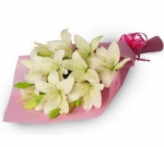 6 White Lilies Bouquet