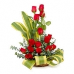 20 Red Roses Basket