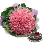 Pink Rose & cake