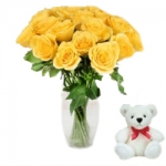 Yellow Rose N Teddy