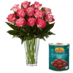 12 Pink Rose N Gulab Jamun