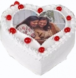 Heart Shaped Pineapple Photo Cake