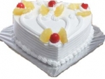 Heart Shaped Pineapple Cake