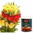 Love N Passion 20 Roses & Gulab Jamun