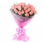 20 Pink Roses Bunch