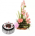 Pink Roses N Cake Treat