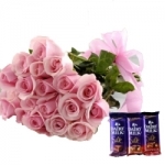Silk N Pink Roses