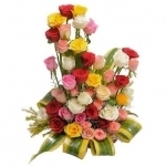 Basket 30 Mix Roses