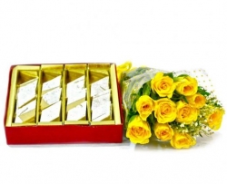 Yellow Rose N Kaju Katli
