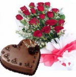 15 Red Rose N Cake