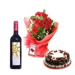 Grand Hamper Wine Cake N Flower