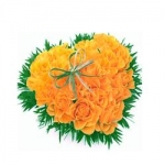 50 Yellow Roses Heart Shape