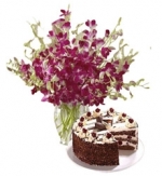 Loved 10 Orchid Stems & Black Forest Cake