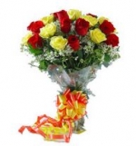 15 Red N Yellow Roses