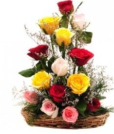 Mix Roses Basket