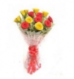 Red N Yellow Roses Bunch