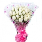 20 White Roses Standard