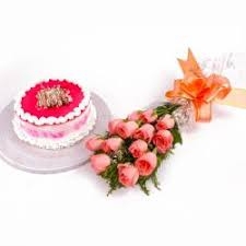 Pink N Strawberry Cake Combo