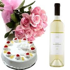 Pink With Wine N Cake