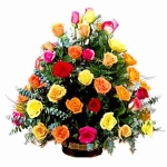 30 multicolour Rose Basket