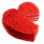 Red Velvet Heart Cake - 1 Kg