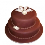 2 Tier Fondant Truffle Cake 3kg