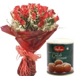 Happy Sentiments 20 Roses & Gulab Jamun