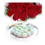Sweet Way 12 Roses & Rasgulla